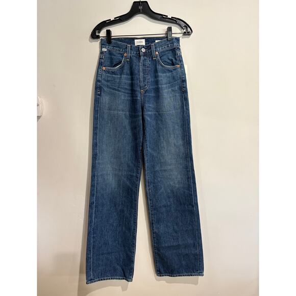 NWT Citizens of Humanity Annina High Waisted Denim Trouser Jeans Blue Rose 23 - Picture 3 of 8